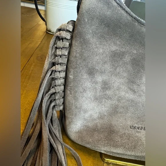 Michael Kors Fringe Crossbody in Suede with Zipper - Picture 6 of 15